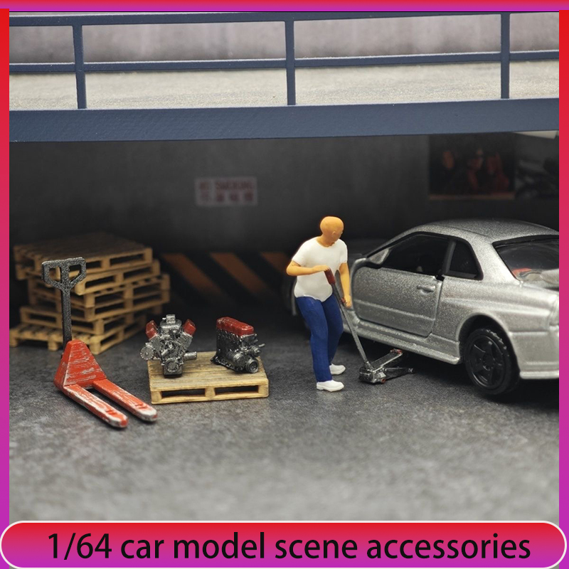 Car Jack - 1:64 модель автомобиля ремонт магазин украшения